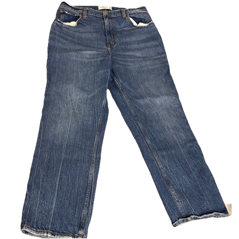 Abercrombie‎ & Fitch The 90s Straight Ultra High Rise Jean Curve Love 32/14sx27